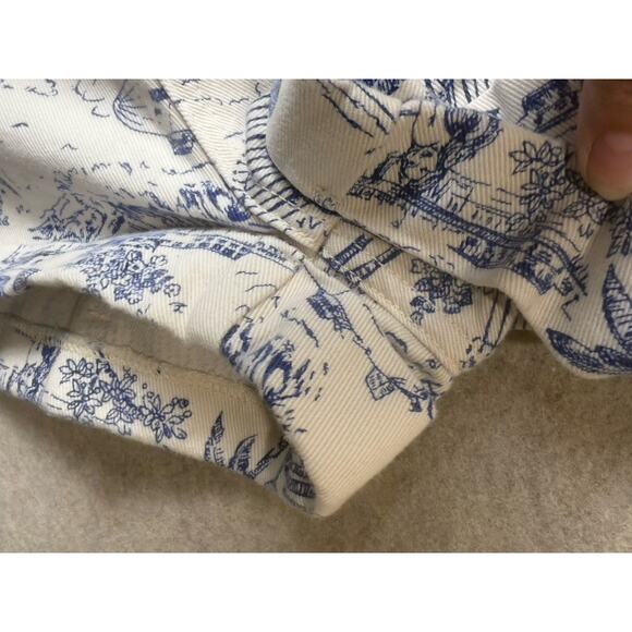 American Apparel Denim Blue Toile LA California Print Shorts Sz 32 Women's 14 - Picture 6 of 6